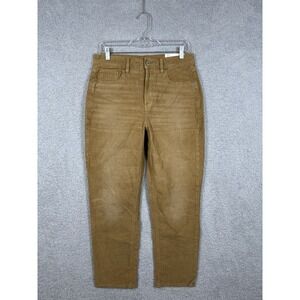 NWT American Eagle Jeans Womens 8 29W Brown Mom‎ Straight Stretch Corduroy Pants